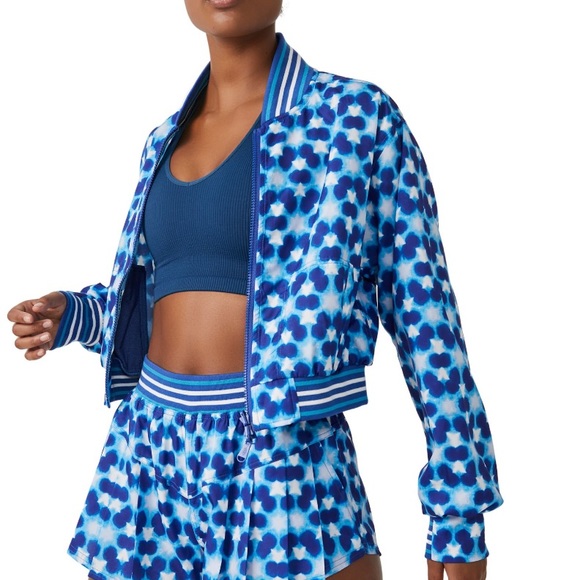 Free People Movement Women's Top Seed Printed Tennis Jacket - Picture 1 of 6